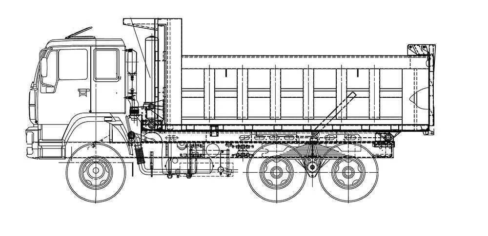 HOWO 12 wheeler dump truck specifications diagram