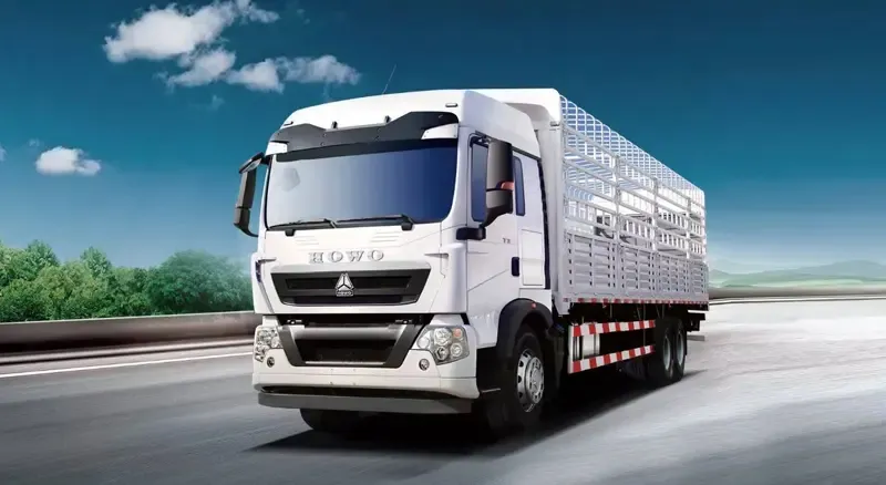 HOWO Fence Cargo Truck loaded with goods