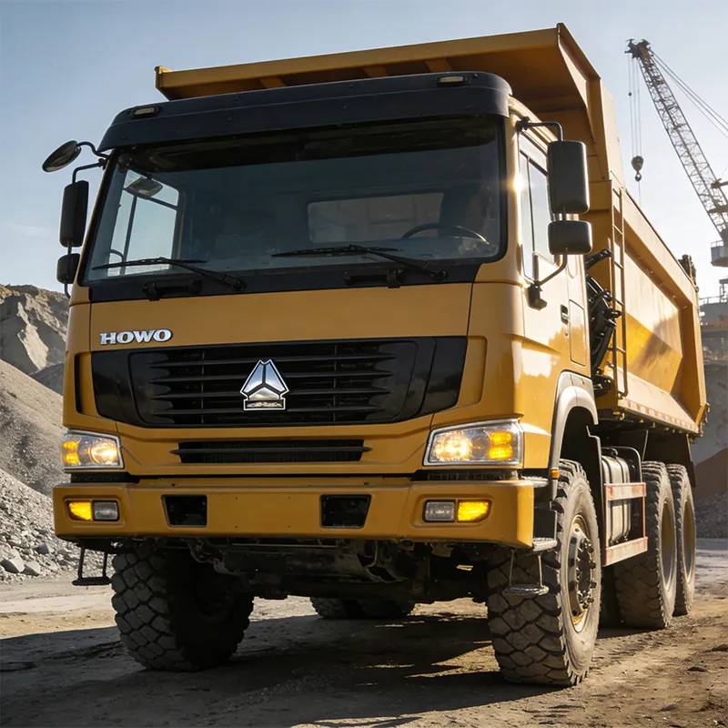 HOWO T7H 6x4 dump truck working on a mine site in Zambia