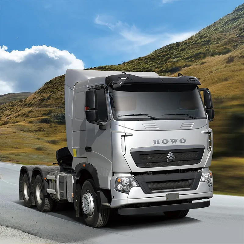 HOWO T7H 4x2 tractor for long-haul logistics - side view